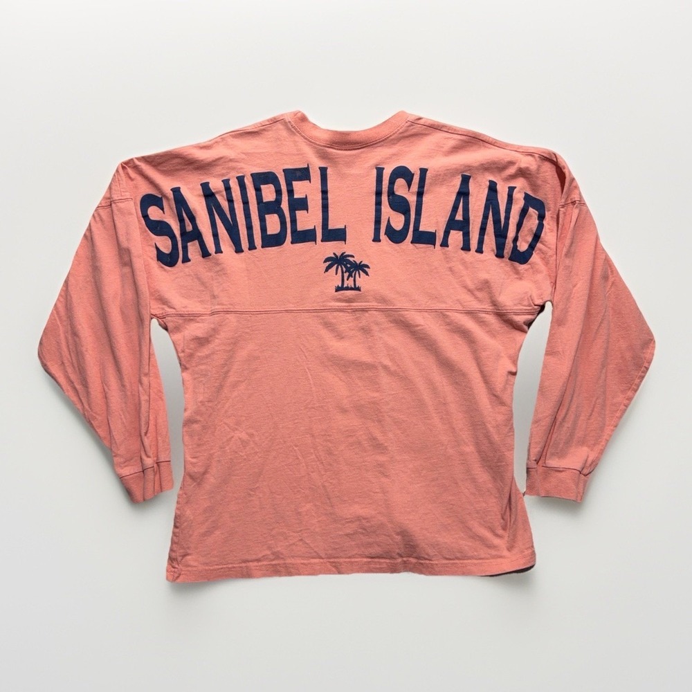 Vintage Sanibel Island Florida Long Sleeve Shirt West Trend Puff Print Beach M